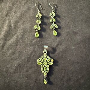 Elegant Green Gemstone Jewelry Set